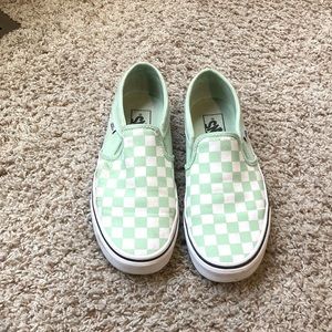 Mint Green Slip-on Vans